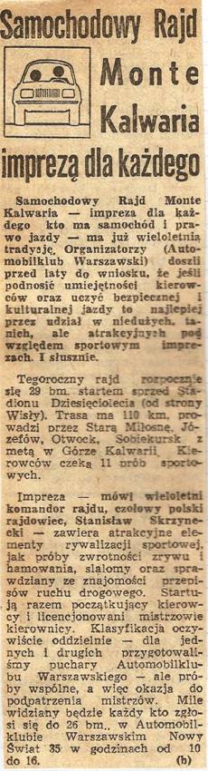 Rajd Monte Calvaria - 1982r
