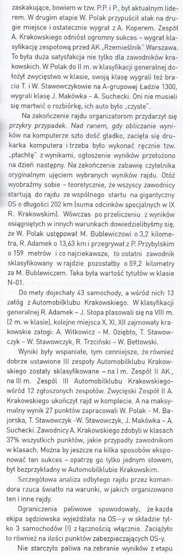 Rajd Krakowski - 1984r