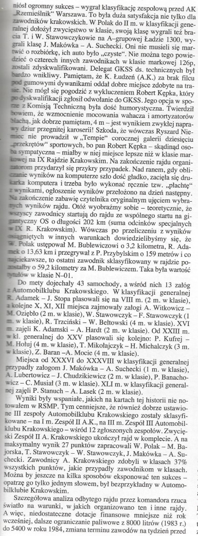  Rajd Krakowski - 1984r