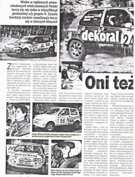 Zimowy Rajd Dolnośląski - 1998r.