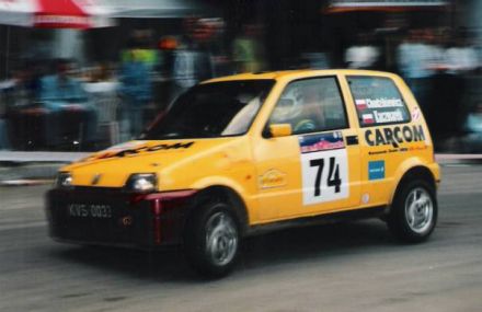 Jan Chudzikiewicz i Marek Kaczmarek - Fiat Cinquecento Sporting.