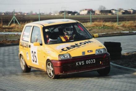 Jan Chudzikiewicz i Marek Kaczmarek - Fiat Cinquecento Sporting.
