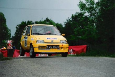 Jan Chudzikiewicz i Marek Kaczmarek - Fiat Cinquecento Sporting.