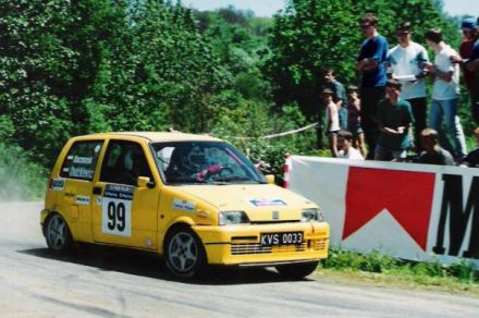Jan Chudzikiewicz i Marek Kaczmarek - Fiat Cinquecento Sporting.