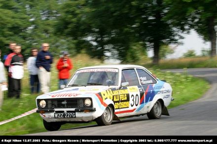 Paweł Omlet i Marek Kaczmarek - Ford Escort RS 2000 Mk.II.