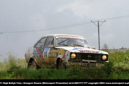Paweł Omlet i Marek Kaczmarek - Ford Escort RS 2000 Mk.II.