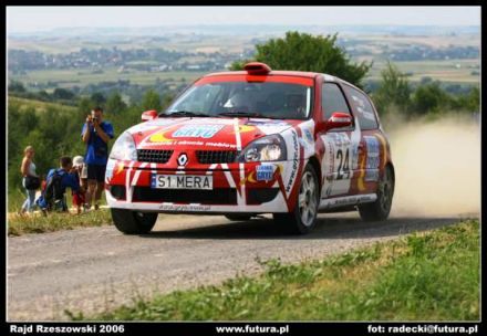 Tomasz Gryc i Marek Kaczmarek - Renault Clio Sport.
