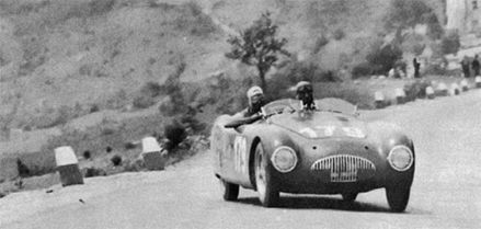 Tazio Nuvolari i Francesco Carena – Cisitalia 202 SMM Spider.