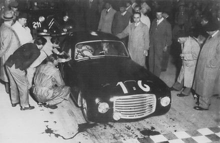 Clemente Biondetti i Giuseppe Navone – Ferrari 166 S coupe Allemano.