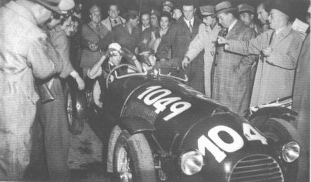 Tazio Nuvolari i Andrea Scapinelli – Ferrari 166 Spyder Corsa.