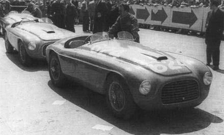 Clemente Biondetti i Ettore Salani – Ferrari 166 MM Barchetta Touring.