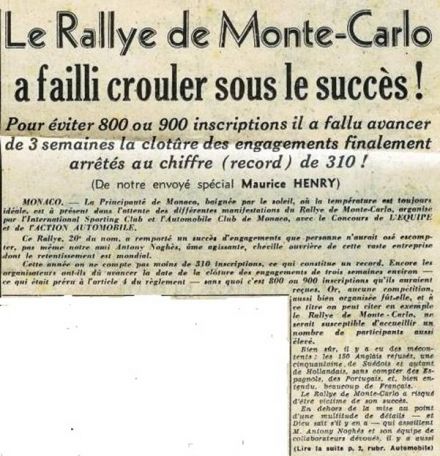20 Rajd Monte Carlo 1950r
