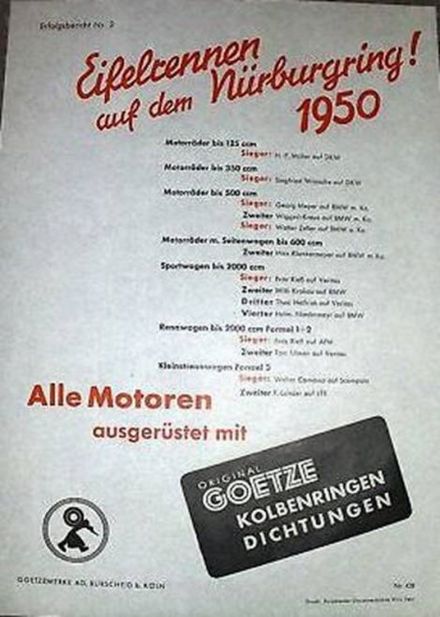 Nurburgring Eifelrennen 1950r