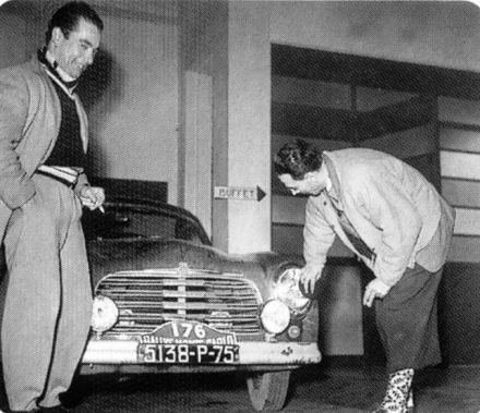 Jean Behra i J.Quinlin - Simca 8 Sport.
