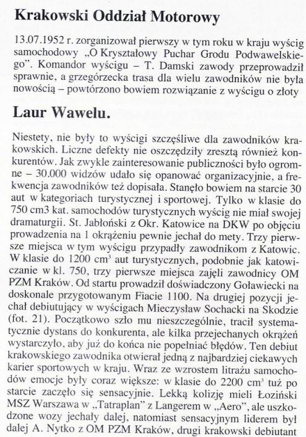Pędzą samochody, mijają lata