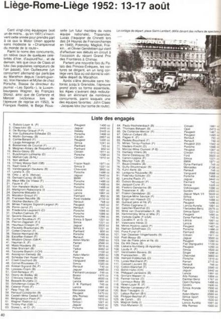 Rallye Liege Roma Liege 1952