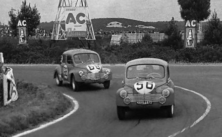 Just Emile Vernet i Jean Pairard, Ernest de Regibus i Marius Porta - Renaulty 4CV 1063.