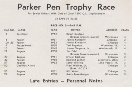 Janesville Jaycee Trophy Race - 1952