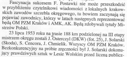 Jednodniowa Jazda Konkursowa - Kraków 1953r