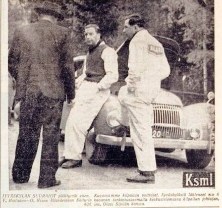 Rally Jyvaskylan Suurajot (1000 jezior) - 1953r