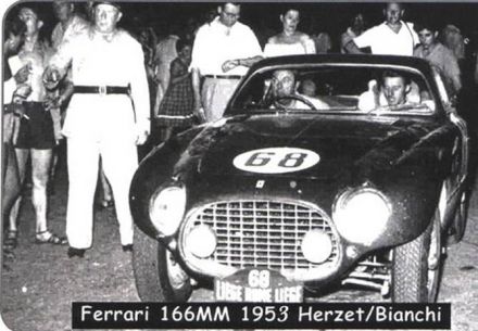 Jacques Herzet i Lucien Bianchi – Ferrari 166 MM.