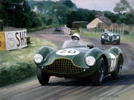 Peter Collins i Pat Griffith – Aston Martin DB3S.