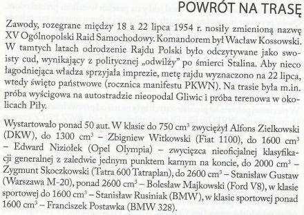 Rajd Polski - 1954