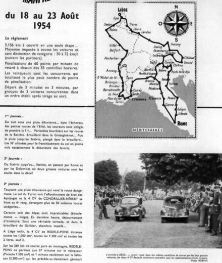 13 Rajd Liege-Rome-Liege. 1954r.
