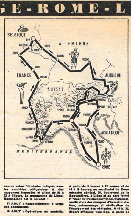 13 Rallye Liege-Rome-Liege. 1954r.
