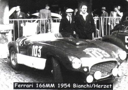 Jacques Herzet i Lucien Bianchi – Ferrari 166 MM.