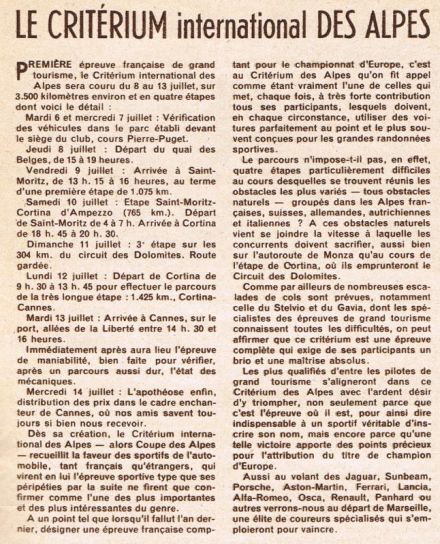 Criterium des Alpes - 1954r