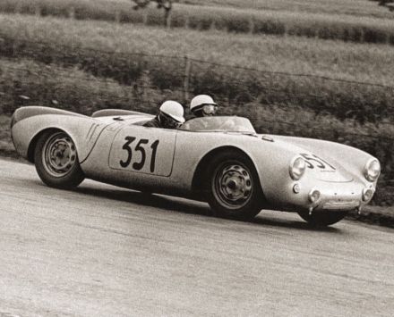 Hans Herrmann i Herbert Linge - Porsche 550.
