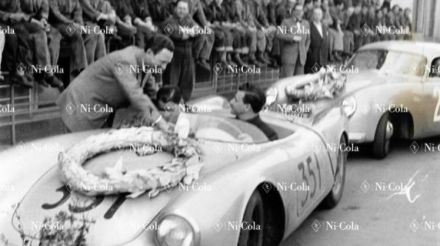 Hans Herrmann i Herbert Linge - Porsche 550.