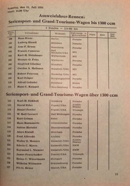 Grosser Preis Nurburgring - 1954r