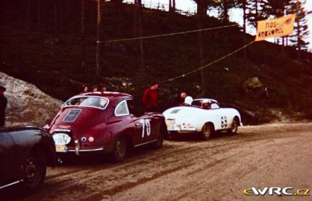 Allan Borgefors i Lars Sjöberg – Porsche 356 1600, Olof Persson “Grus Olle” – Porsche 356 1500 GS.