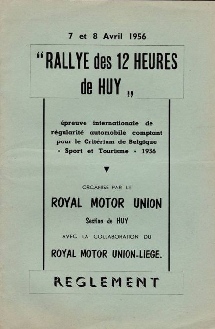 Rally 12h Huy - 1956r