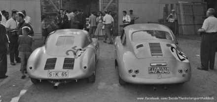 Wolfgang von Trips i Richard von Frankenberg – Porsche 550A coupe, Max Nathan i Helmut “Helm” Glöckler – Porsche 356 Carrera.