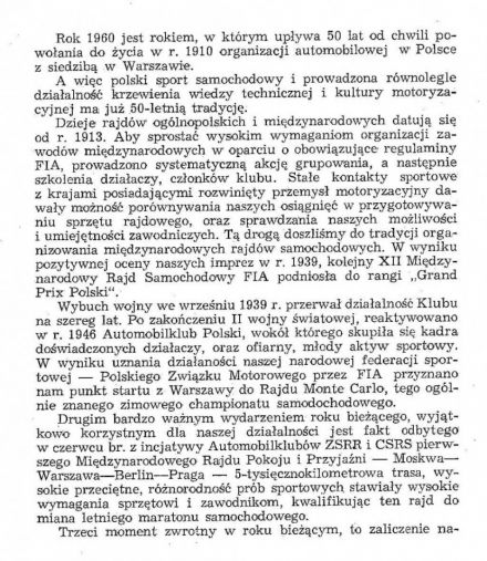 Rajd Polski - 1960r