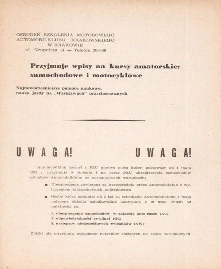 Rajd Polski 1961r.