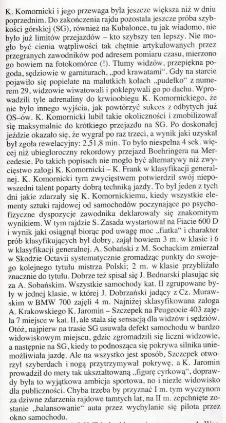 Pędzą samochody, mijają lata – Jerzy Lis