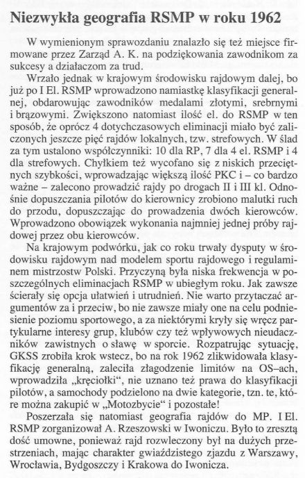 Zapowiedź RSMP - 1962r