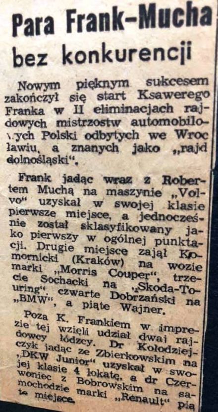 Rajd Dolnośląski - 1963r
