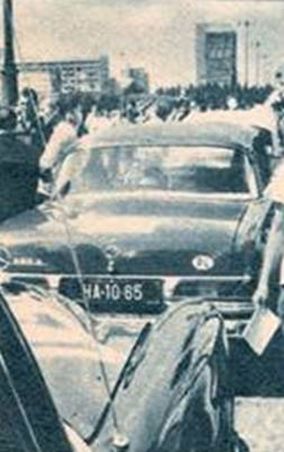 Ksawery Frank i Zbigniew Łagutko – Mercedes Benz 220 S. 