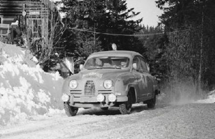 Hans Lund i Bengt Holmberg – Saab 96.