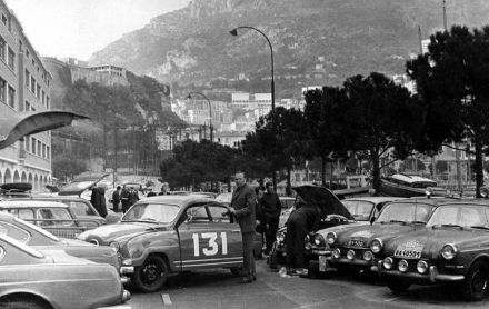 Erik Carlsson i Gunnar Palm – Saab 96 Sport.