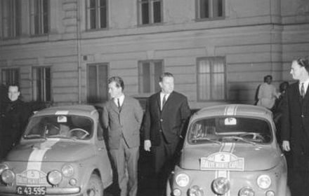 Austriacka ekipa na samochodach Steyr Puch 650 TR.