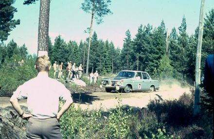 Gunnar Malm i Kjell Saxin – BMW 1800 Ti.