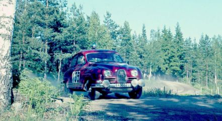 Rolf Tibblin i Kurt Porander – Saab 96 Sport.
