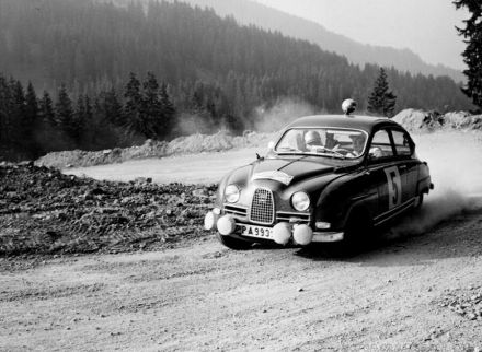 Erik Carlsson i Gunnar Palm – Saab 96.