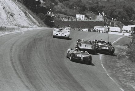 Nr.198. Tony Settember - Lotus 23 B, nr.6.  Paul Reinhart - Genie Mk.8, nr.187. Jim Parkinson - Cooper Monaco T57, nr.76. Chuck Dietrich - Elva Mk VII. 